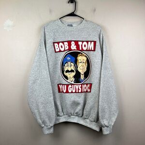 Vintage Logo 7 The Bob & Tom Station Caricature Sweatshirt 1990s Size XL